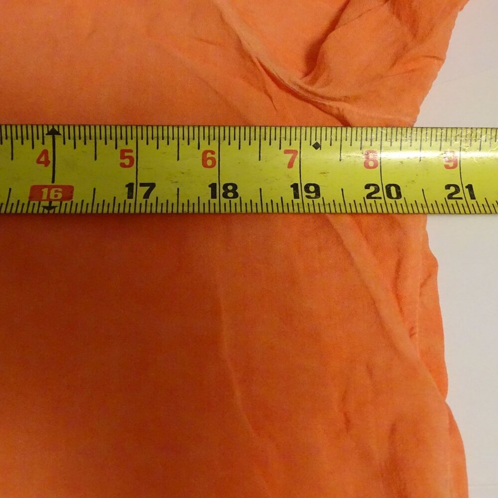 Democracy Women Orange 3/4 Sleeve Tunic Top 3-Button Size L Boho Peasant - Picture 9 of 11